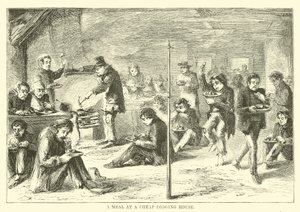 A Meal at a Cheap Lodging House by English School