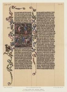 A Page from the Wenzel Bible by English School