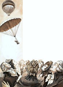 A parachute detaches itself from a balloon by English School