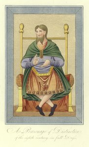 A Personage of Distinction of the 8th Century in Full Dress by English School