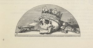 A skull wearing a crown, from 