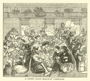 A third class railway carriage by English School