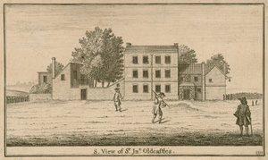 A view of Sir John Oldcastle Tavern and Garden, in Cold Bath Fields by English School