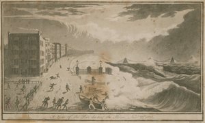 A View of the Pier During the Storm in Brighton by English School