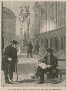 A Visit to Greenwich Hospital; The Anson Ward, with Figurehead of the Old Ship Centurion by English School
