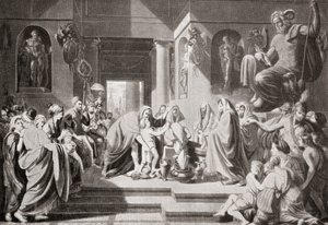 A Young Hannibal, Ordered by His Father Hamilcar Barca, to Swear Eternal Enmity to Rome, from Hutchinson