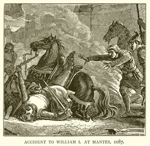 Accident to William I at Mantes, 1087 by English School