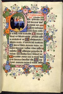 Vigils of the Dead (Office of the Dead), with Gothic Quadrata, from the Bedford Hours and Psalter by English School