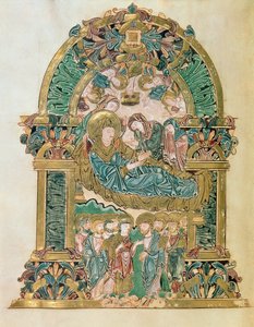 Assumption of the Virgin (from the Benedictional of St. Aethelwold, Winchester, c.980) by English School