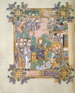 Entry into Jerusalem, from the Benedictional of St. Aethelwold, Winchester, c.980 by English School