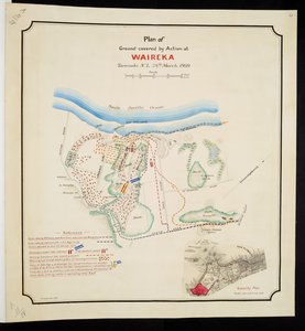 Plan of Ground Covered by Action of Waireka, Taranaki N.Z., 28th March 1860 by English School