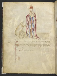 Joachimi Abbatis de Curatio, et Anselmi, Episcopi Marsicani, Vaticinia xxx de Pontificibus Romanis; scil., a Nicolao III. ad Innocentium VIII, c.1500 by English School