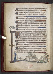 Psalm with marginal extension forming partial border, c.1284-1316 by English School