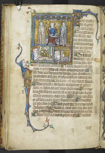 Alexander with Two Astrologers Pointing at the Stars with a Queen and a Woman with New Born Babies, from 