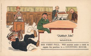 Addled Ads Postcard by English School