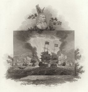 Admiral Blake Defeating the Dutch Under Van Tromp by English School