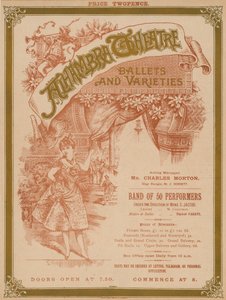 Advert for Alhambra Theatre, Leicester Square, London by English School