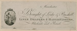 Advert for Bought of Locke & Bushell, Manchester by English School
