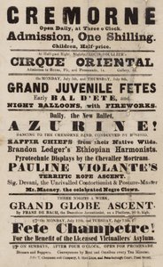 Advert for Cremorne Gardens, London by English School