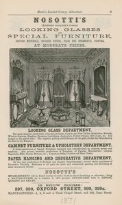 Advert for Nosottis Looking Glasses and Special Furniture