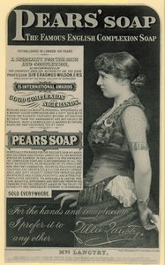 Advert for Pears Soap featuring Lillie Langtry by English School
