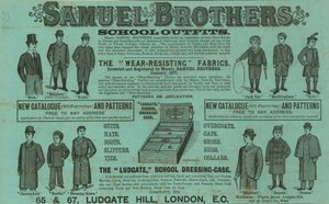Advert for Samuel Brothers, Ludgate Hill, London