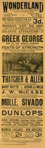 Advert for Wonderland, Whitechapel Road, London by English School
