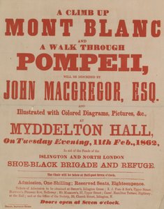 Advert for a Lecture by John MacGregor by English School