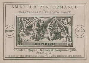 Advert for an amateur performance of Shakespeare