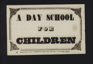 Advertisement: A Day School for Children by English School