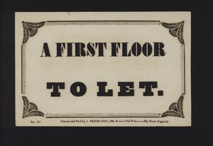 Advertisement: A First Floor to Let by English School