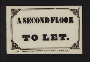 Advertisement: A second floor to let by English School