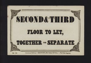 Advertisement: Second and Third Floor to Let, Together or Separate by English School