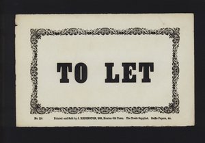 Advertisement: To Let by English School