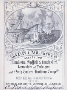 Advertisement for Charles T Faulkner and Company, Agents for Railway Companies by English School
