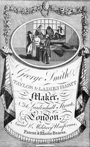Advertisement for George Smith, Taylor and Ladies Habit Maker by English School