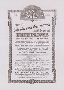 Advertisement for Keith Prowse by English School