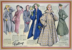 Advertisement for Pontings Spring Collection, 1950s by English School