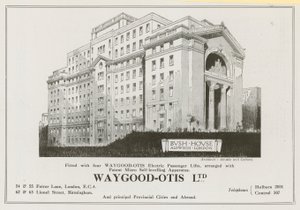 Advertisement for Waygood-Otis Limited by English School