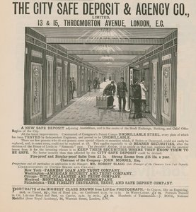 Advertisement for the City Safe Deposit & Agency Co Limited