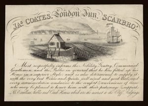 Advertisement for the London Inn, Scarborough, Yorkshire