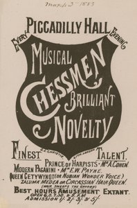 Advertisement for the Musical Chessmen Brilliant Novelty