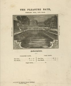 Advertisement for the Pleasure Baths by English School