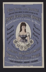 Advertisement for the patent Poro-Plastic corset by English School