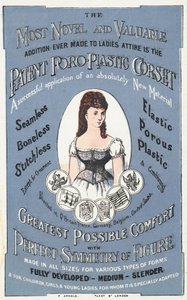 Advertisement for the Patent Poro-Plastic Corset by English School
