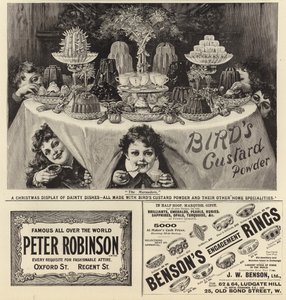 Advertising spread from The Graphic Christmas Number 1897 by English School