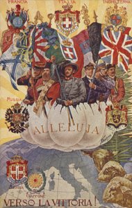 Allied Soldiers Raising Flags