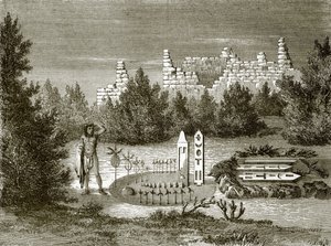 Altar and Ruins at Zuni by English School