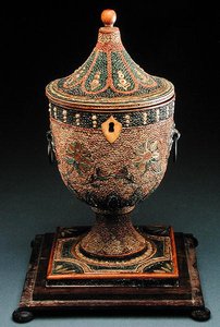 Adam-Style Urn-Shaped Tea Caddy by English School