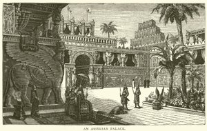 An Assyrian Palace by English School